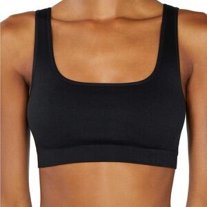 HIGH SCULPT BRA RIB Black
